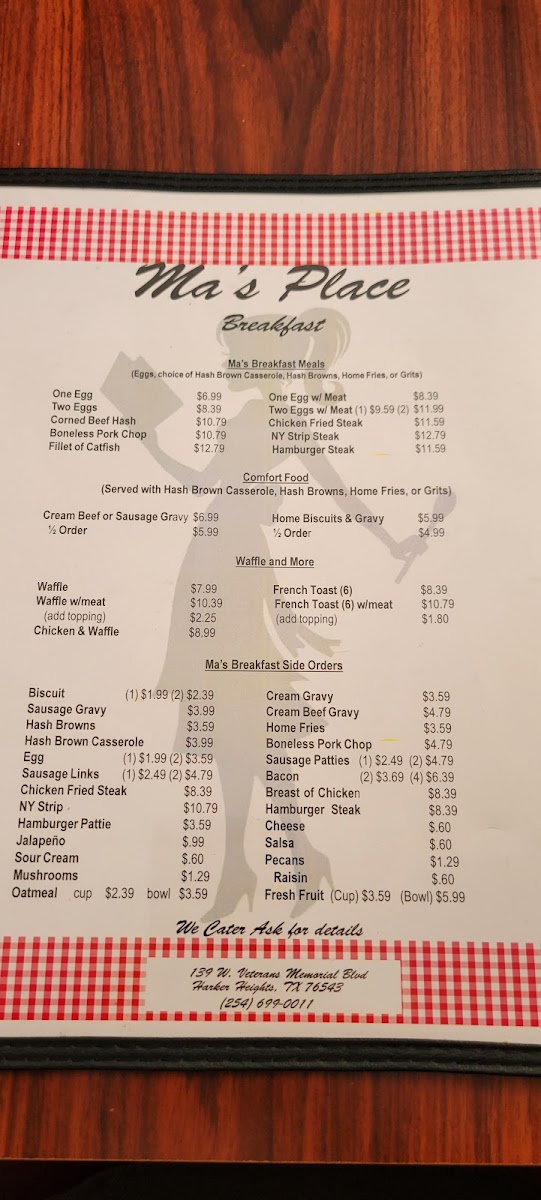 Ma's Place Menu - Image 5